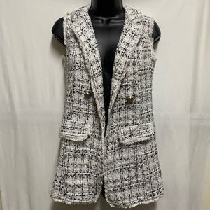 Plaid vest blazer